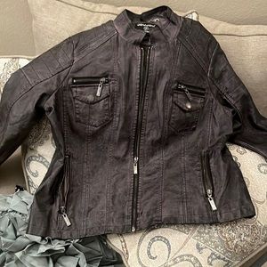 Faux leather jacket